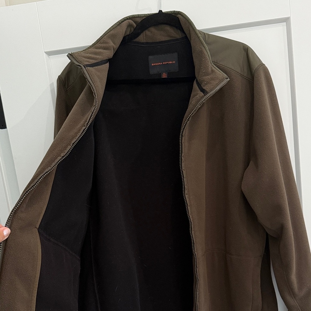 Banana Republic Dark Green Fleece Jacket​​ - Picture 5 of 5